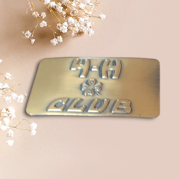 Vintage  4 H 4 LEAF CLOVER BELT BUCKLE - Picture 3 of 4